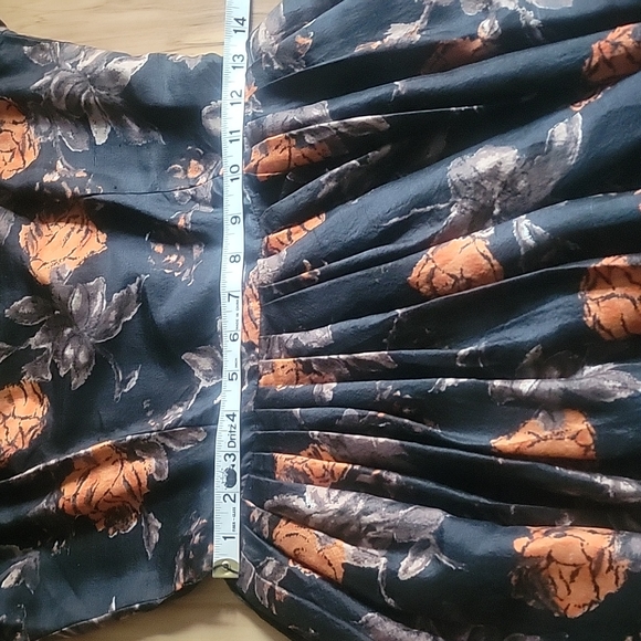 Vintage 50s 60s Autumn Print Floral Dress S - Picture 11 of 13